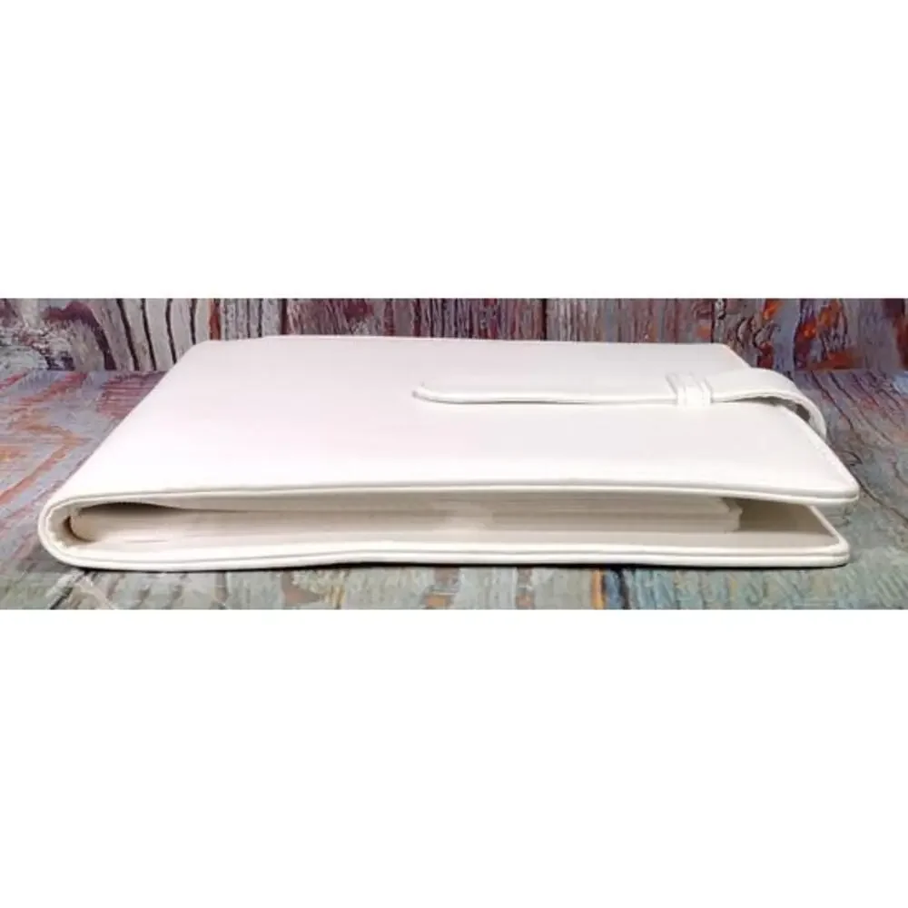 White Faux Leather -‎ Trading Card/Photo Album